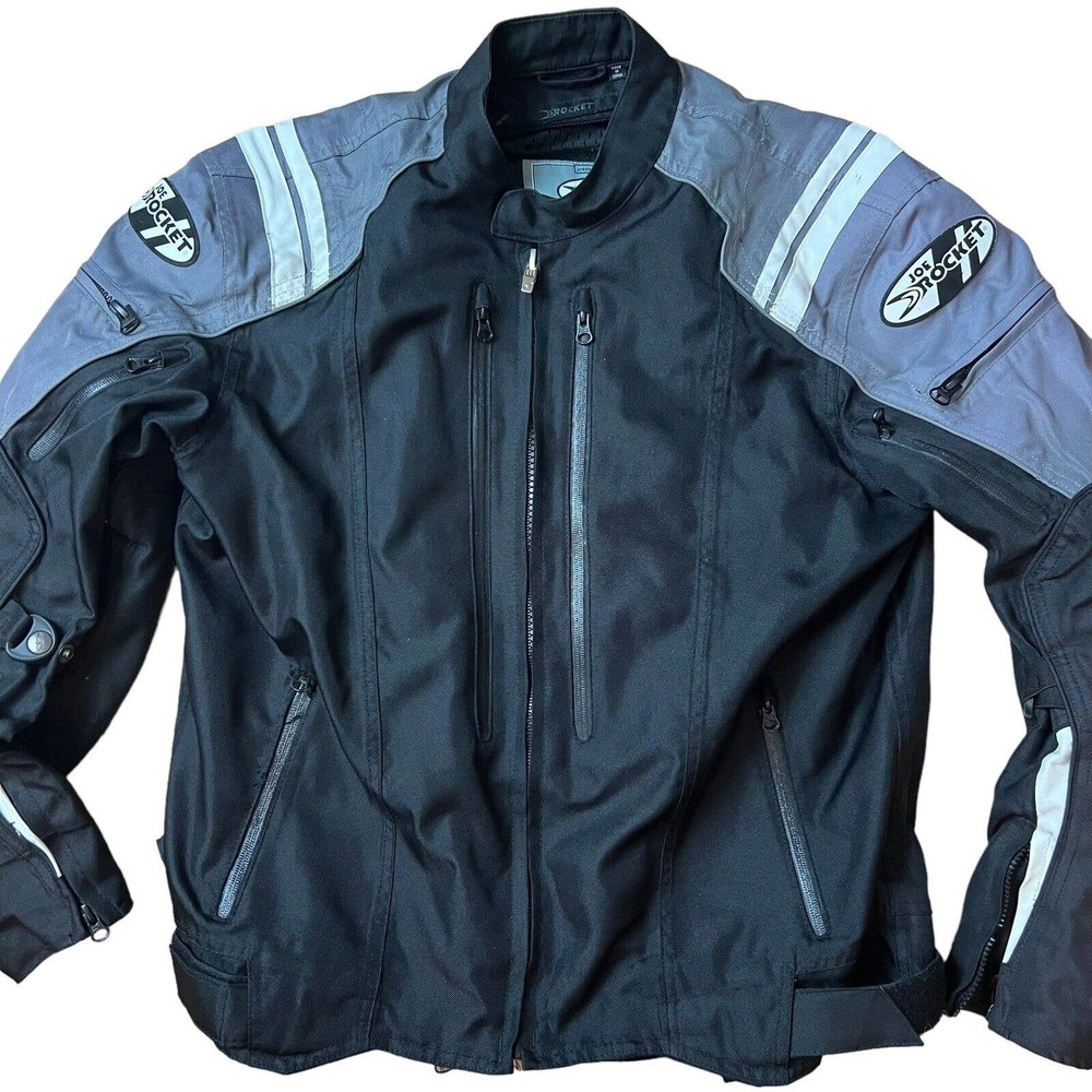 Joe Rocket Atomic 4.0 Waterproof Vented Motorcycle Jacket Men's Med Black/Grey